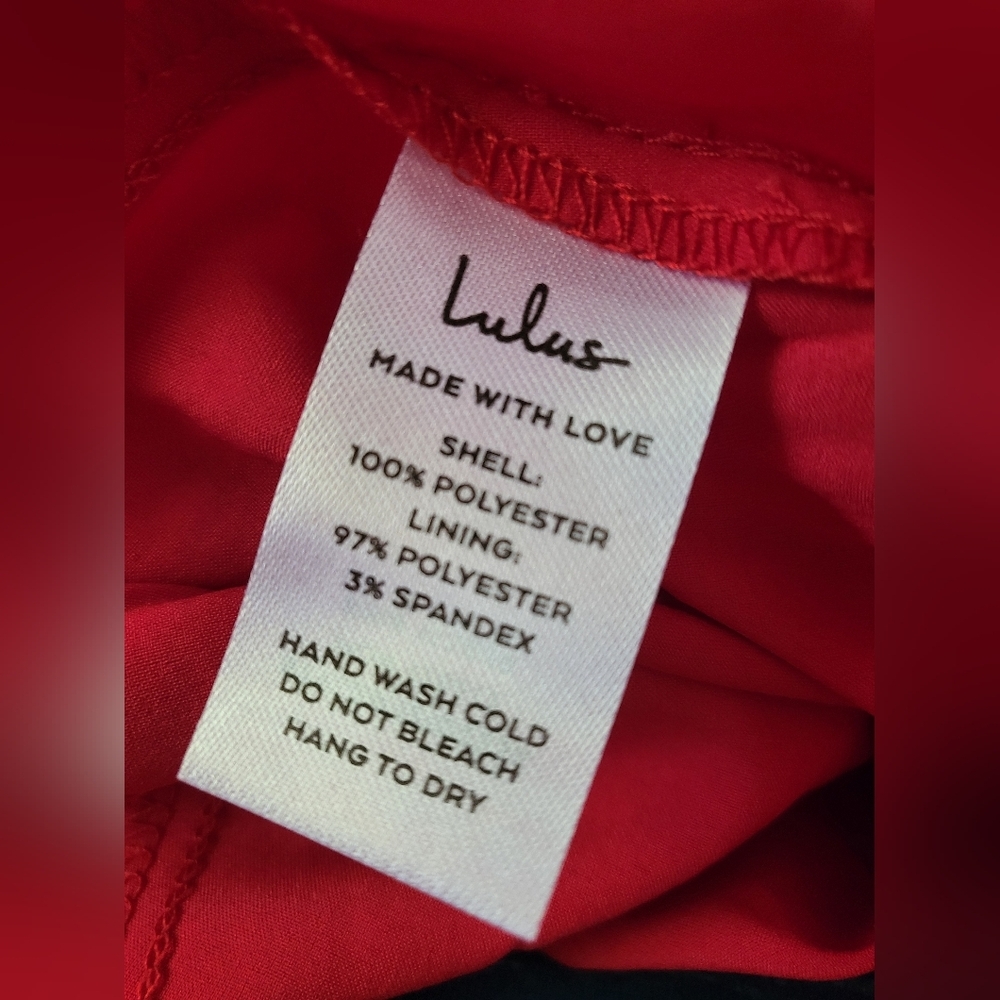 Lulu's Christmas red‎ ruffle maxi gown Womens Size S New - Picture 6 of 7
